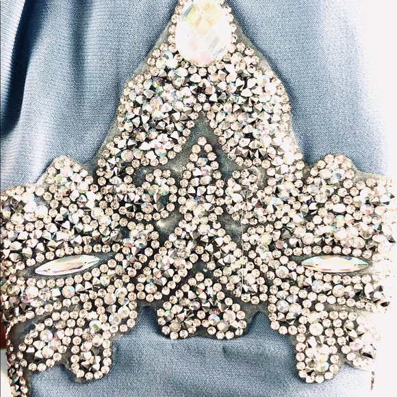 NWT Vince Camuto Long Sleeve Ruched Evening Gown - Picture 5 of 8